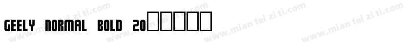 GEELY normal bold 20字体转换
